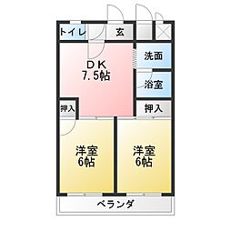 間取図画像 2DK
