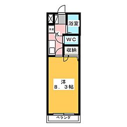 ラフォーレデュオ 1Kの間取図画像