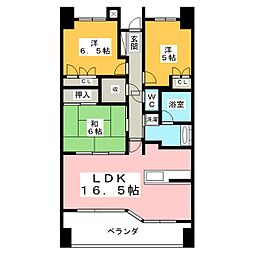 リーデンススクエア一宮 3LDKの間取図画像