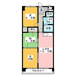 グランドールY・K 3LDKの間取図画像