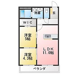 Mr Dizzy 2LDKの間取図画像