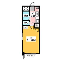 シェ・ラフォーレ 1Kの間取図画像
