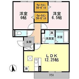 ブロッサムA 2LDKの間取図画像
