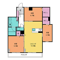 セ・シュエット 3LDKの間取図画像