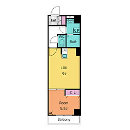 フォーシーズンズ 1LDKの間取図画像
