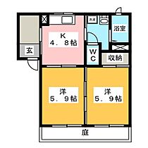 プランドールソシア Ａ  ｜ 愛知県豊橋市瓜郷町改正（賃貸アパート2K・1階・39.47㎡） その2