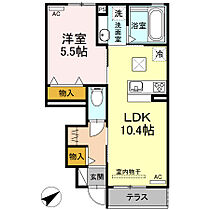 クレール水神　Ｂ  ｜ 愛知県豊橋市高師町字水神（賃貸アパート1LDK・1階・40.45㎡） その2