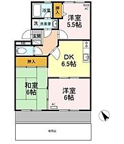 サンヒルズ鷹丘 Ａ  ｜ 愛知県豊橋市西小鷹野１丁目（賃貸マンション3DK・1階・52.23㎡） その2