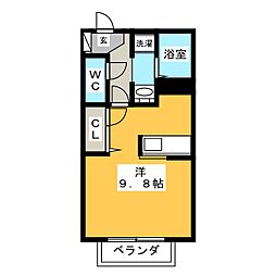 リバーサイド横須賀 ワンルームの間取図画像