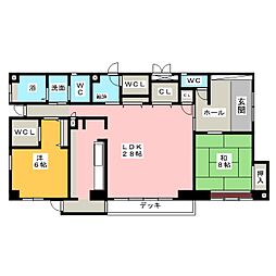 ソレアード 2LDKの間取図画像
