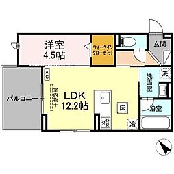 D-avance佐藤一丁目 1LDKの間取図画像