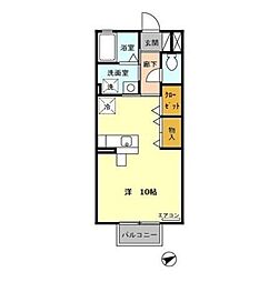 R39みなと ワンルームの間取図画像