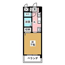 クリエイティブ一宮  ｜ 愛知県一宮市牛野通４丁目（賃貸マンション1K・4階・22.31㎡） その2