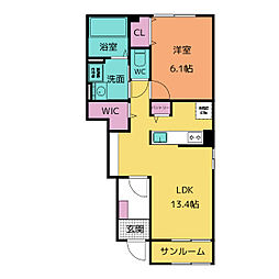 間取図画像 1LDK