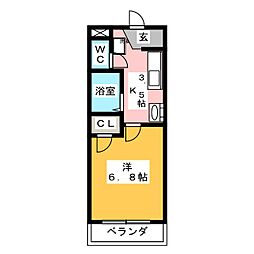 間取図画像 1K