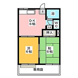 クリーク・ハウス 2DKの間取図画像