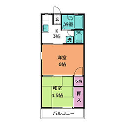 コーラル:サニー 2Kの間取図画像
