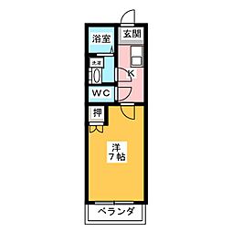 コンフォート97 ワンルームの間取図画像