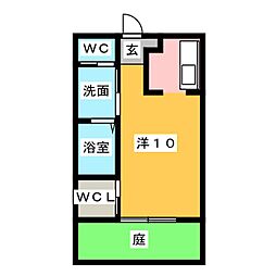 シャーメゾンルミエール ワンルームの間取図画像