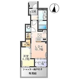イグナスI 1LDKの間取図画像