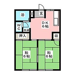 ファーストTM2 2DKの間取図画像