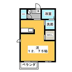 メゾン・モナミ ワンルームの間取図画像