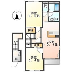 Wakimi21 2LDKの間取図画像