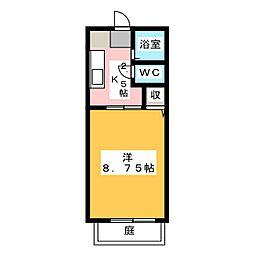 フレグランス菱川 1Kの間取図画像