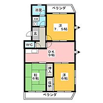 グリーンヒル大和  ｜ 愛知県岡崎市大和町字桑子（賃貸マンション3DK・4階・63.10㎡） その2