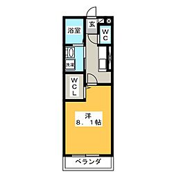 ST　Coda　（エスティーコーダ） 2階1Kの間取り