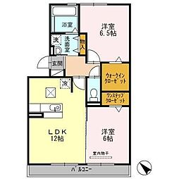 グラン　タスティエーラ 1階2LDKの間取り