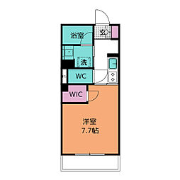 ル　ソレイユ・タマガワ（Le soleil TAMAGAWA 2階1Kの間取り