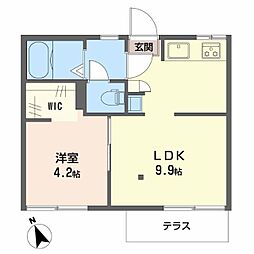 アネックス東 1LDKの間取図画像