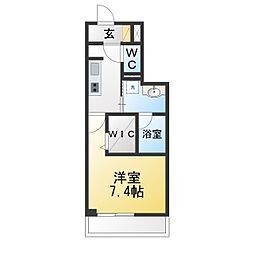 シャーメゾンみやこ 1Kの間取図画像