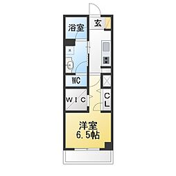 シャーメゾンみやこ 1Kの間取図画像