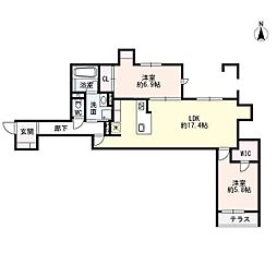 uno y solo 2LDKの間取図画像