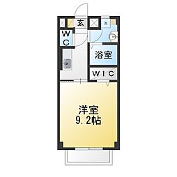 ラヴィエール 1Kの間取図画像