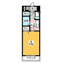 ノベルティーGX 1Kの間取図画像