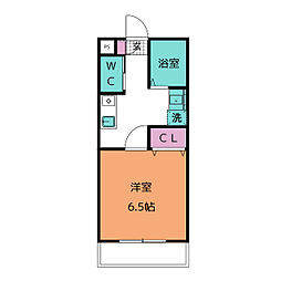 グリンヒル福岡 1Kの間取図画像