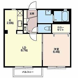ネオコンフォート 1LDKの間取図画像