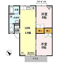 セジュールＡＳＡ　Ｃ  ｜ 愛知県豊橋市大村町字大賀里（賃貸アパート2LDK・1階・53.73㎡） その2