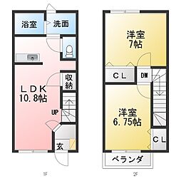 シーサイドビレッジ7 2LDKの間取図画像