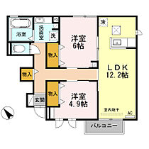 花美月  ｜ 愛知県豊橋市佐藤５丁目（賃貸アパート2LDK・1階・59.55㎡） その2