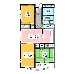 エトワール 3LDKの間取図画像