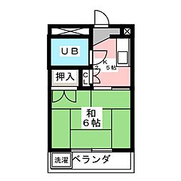 サンライフ堂坂B棟 1Kの間取図画像