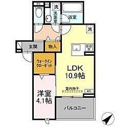 D-avance 柱六番町III 1LDKの間取図画像