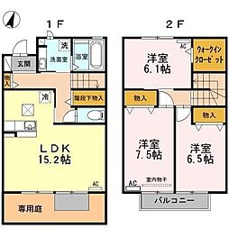 フィールーム歩 3LDKの間取図画像