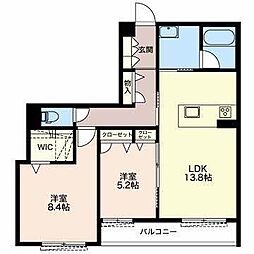 ノバイ芦原 2LDKの間取図画像