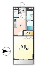 コスモステージ 1Kの間取図画像