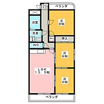 半田第3ロイヤルマンション  ｜ 愛知県半田市北二ツ坂町２丁目（賃貸マンション3LDK・4階・74.48㎡） その2